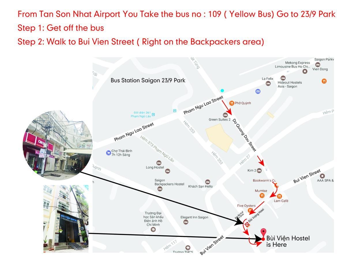 ho chi minh, اتوبوس, 109 نقشه مسیر
