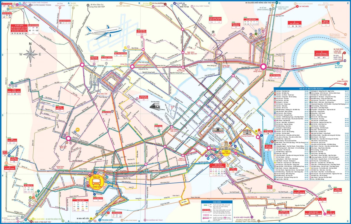 ho chi minh city, اتوبوس, نقشه