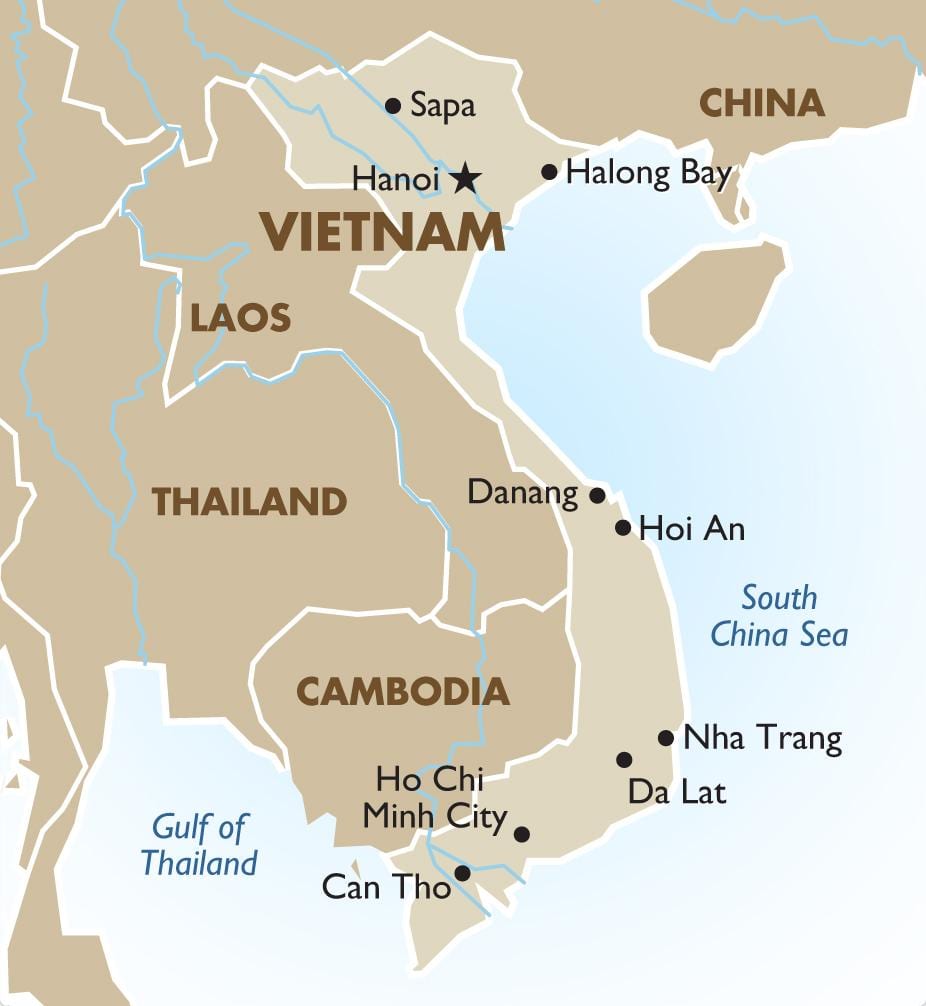 ویتنام, ho chi minh نقشه