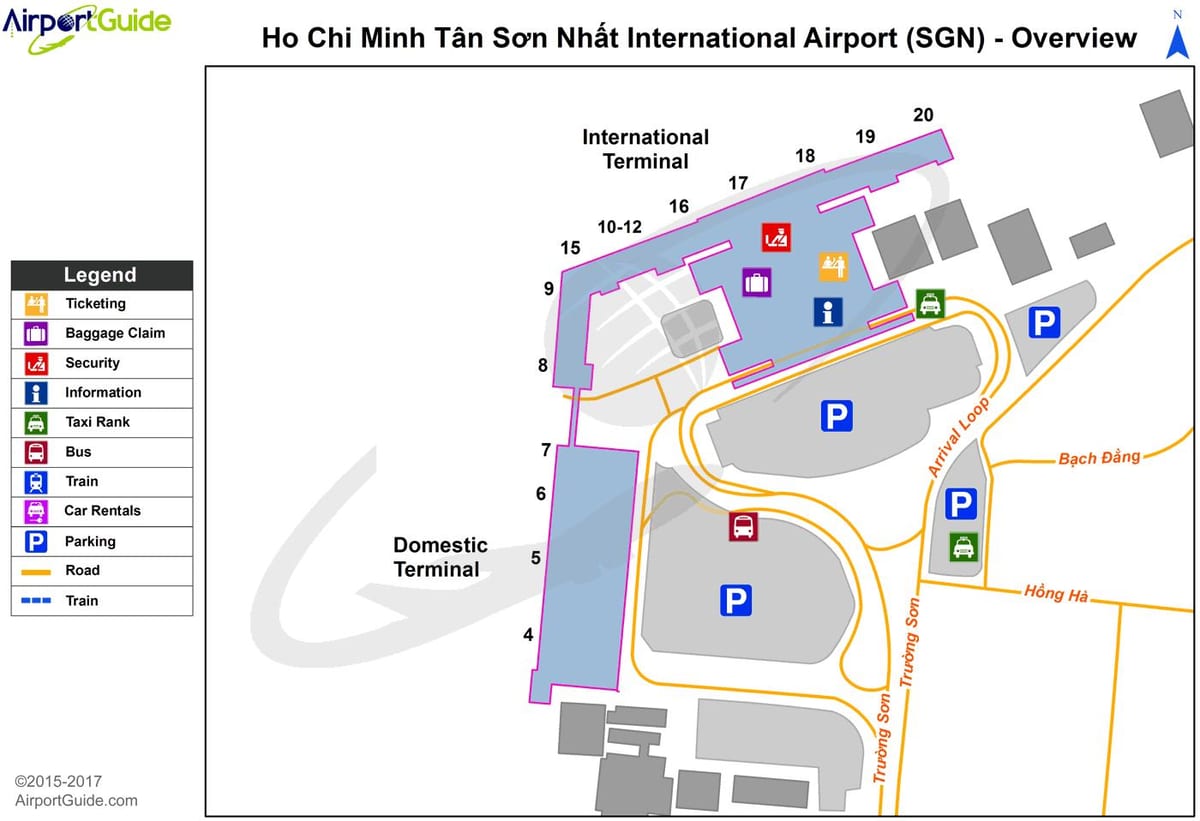 ho chi minh city airport map