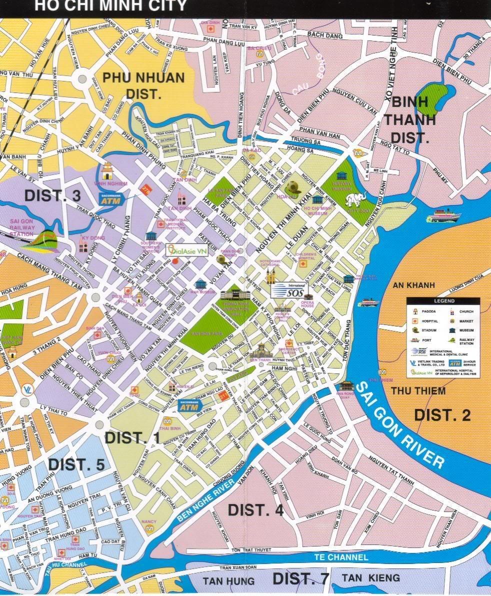 hcmc نقشه سیاحتی و گردشگری