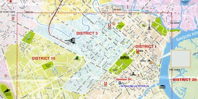 نقشه سیاحتی و گردشگری, ho chi minh city منطقه 1