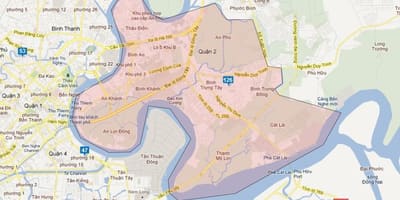 نقشه از مناطق ho chi minh city