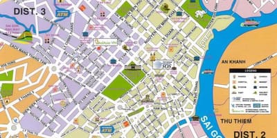 Ho chi minh city جاذبه های توریستی نقشه